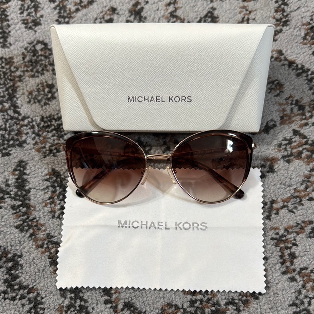Michael Kors Gradient Brown / Rose Gold Sunglasses